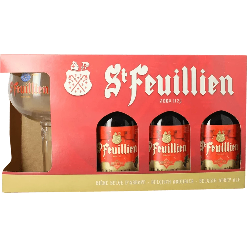 St-Feuillien 3-as Karácsonyi Díszdoboz Pohárral  Kizárólag személyes átvétellel - Beerselection