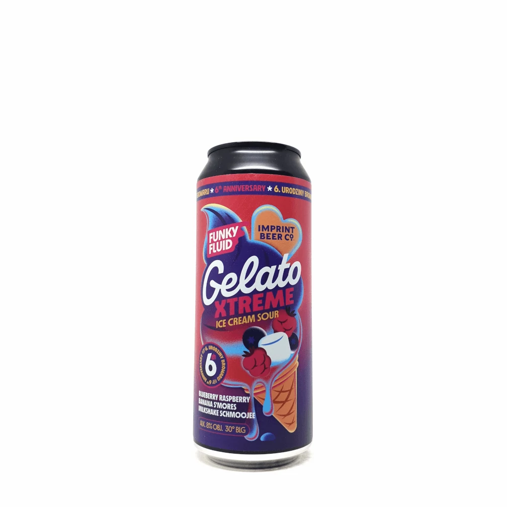 Funky Fluid Gelato XTREME: Blueberry, Raspberry, Banana S`mores 0,5L - Beerselection