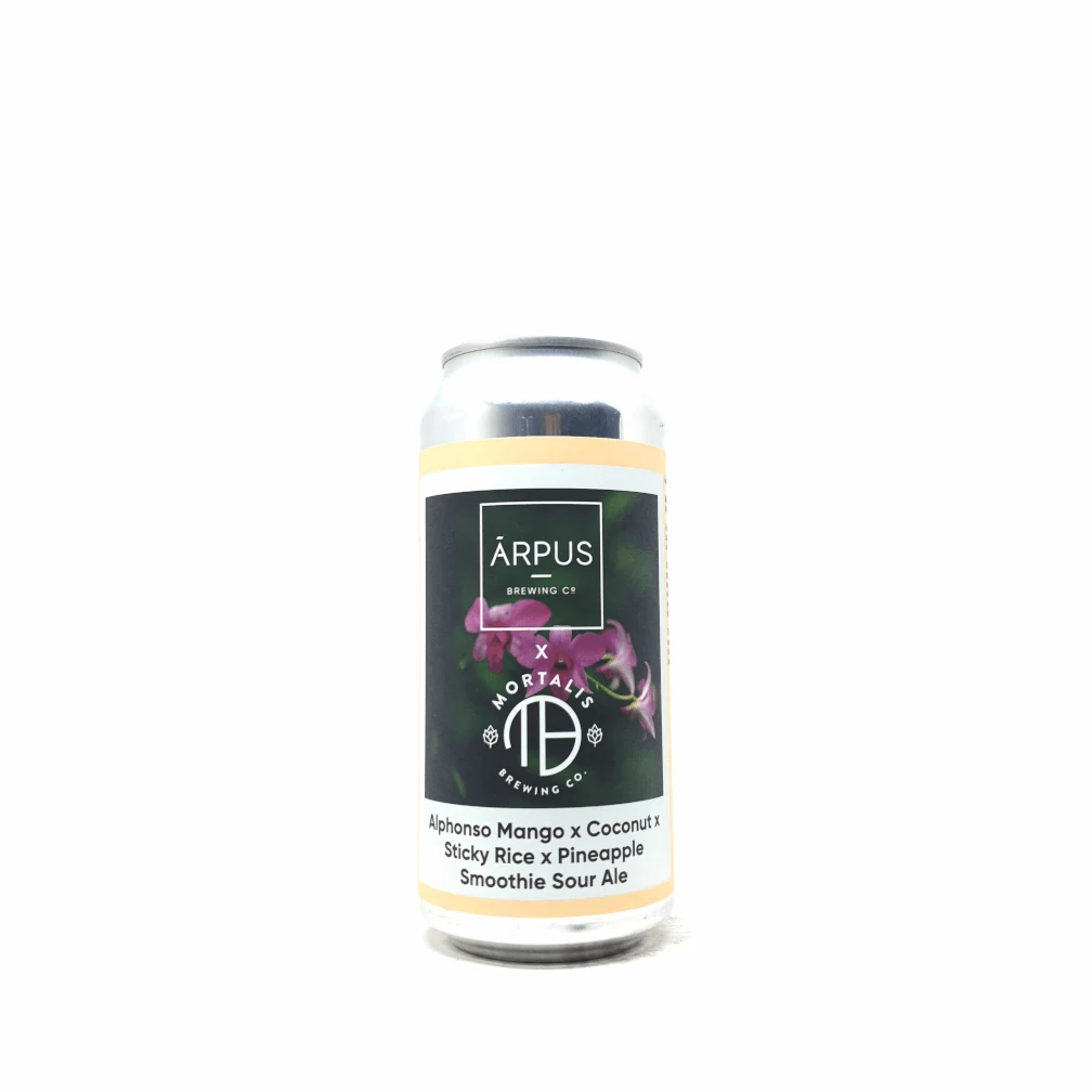 Arpus Ārpus x Mortalis Brewing Co. Alphonso Mango x Coconut x Sticky Rise x Pineapple Smoothie Sour Ale 0,44L 4,5%