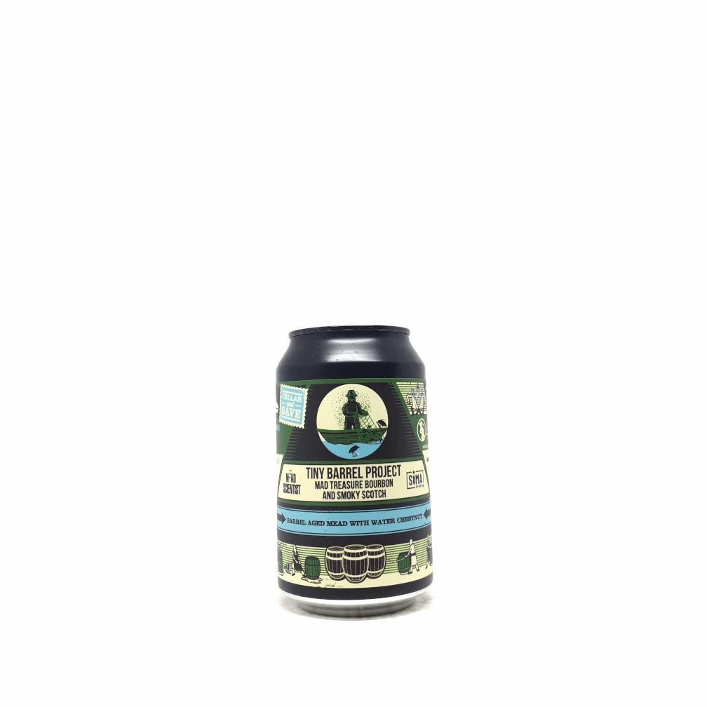 Mead Scientist X Sima Brewing Tiny Barrel Project Mad Treasure Bourbon And Smoky Scotch 0,33L