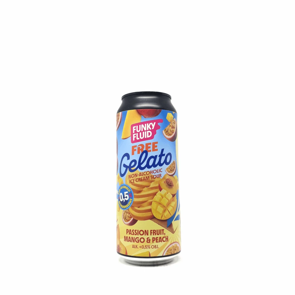 Funky Fluid Free Gelato: Passionfruit, Mango & Peach AF 0,5L Can