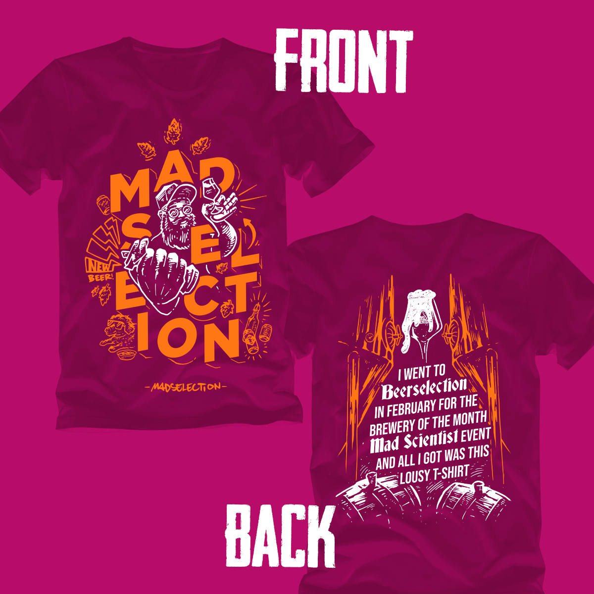 MADSELECTION Póló Bordó S