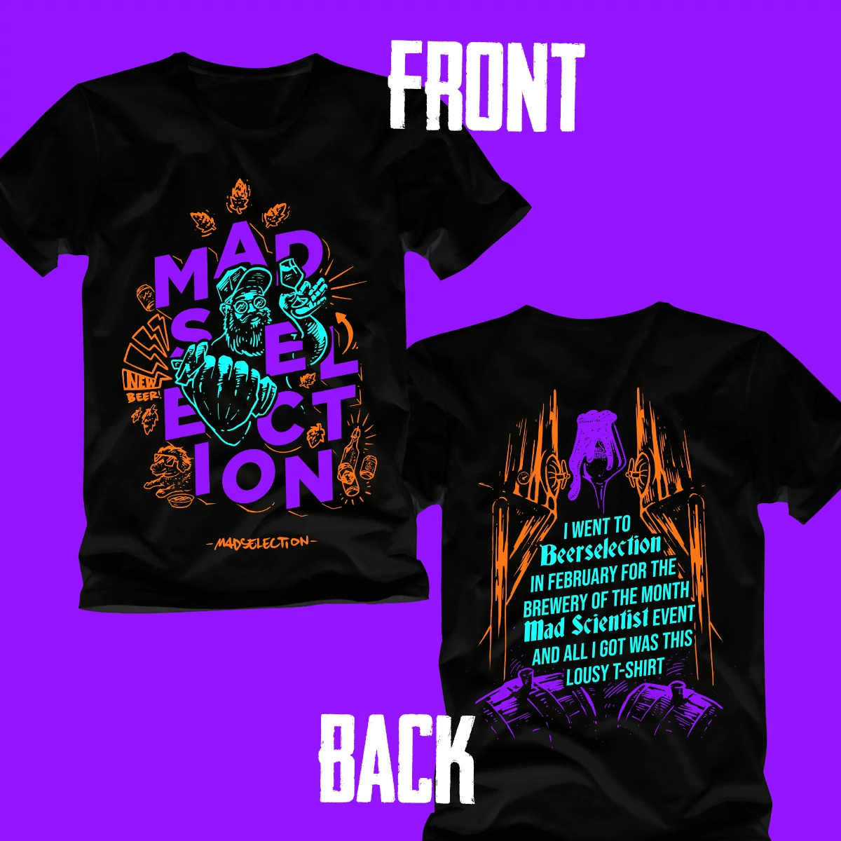 MADSELECTION Póló Fekete