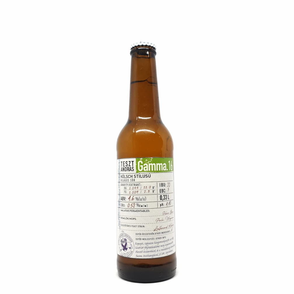 Szent András Sörfőzde Teszt András Gamma.16 0,33L